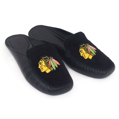 Мокасины домашние кожаные