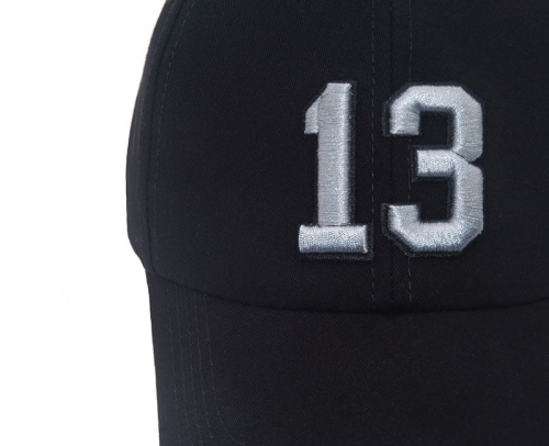 Бейсболка с вышивкой № 13 серый фото 7