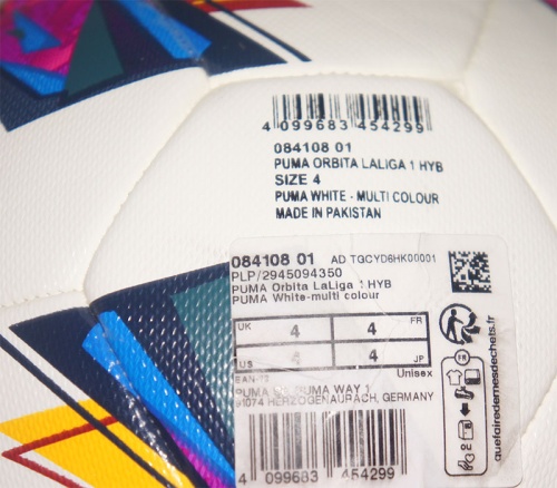 Мяч футбольный PUMA Orbita LaLiga 1 Hybrid размер 4 фото 5